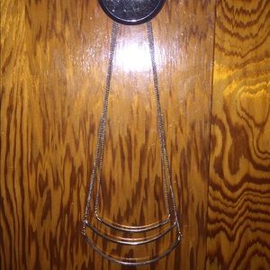 Silver layered necklace